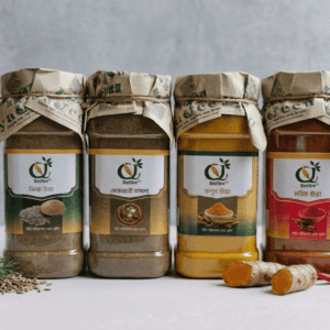 Premium organic spice jars for flavorful dishes.
